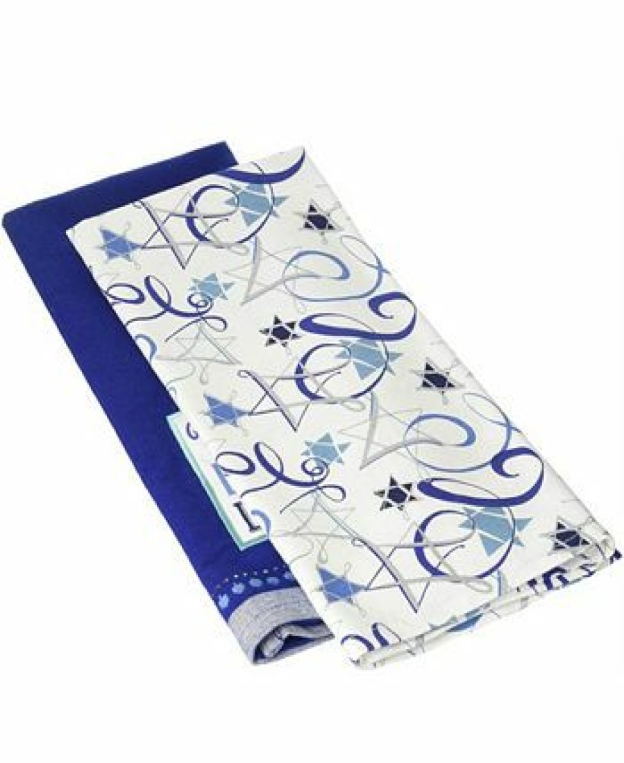 Kitchen * | Design Imports Peace Love Latkes Dishtowels Set Blue