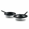 Kitchen * | Berghoff Gem Fry Pan Set With Downdraft Handles, 3 Pieces Silver-Tone