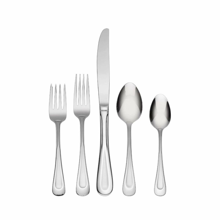 Glassware & Tabletop * | Oneida Brushed Satin Stainless Steel 45-Piece Flatware Set | Sand Dune