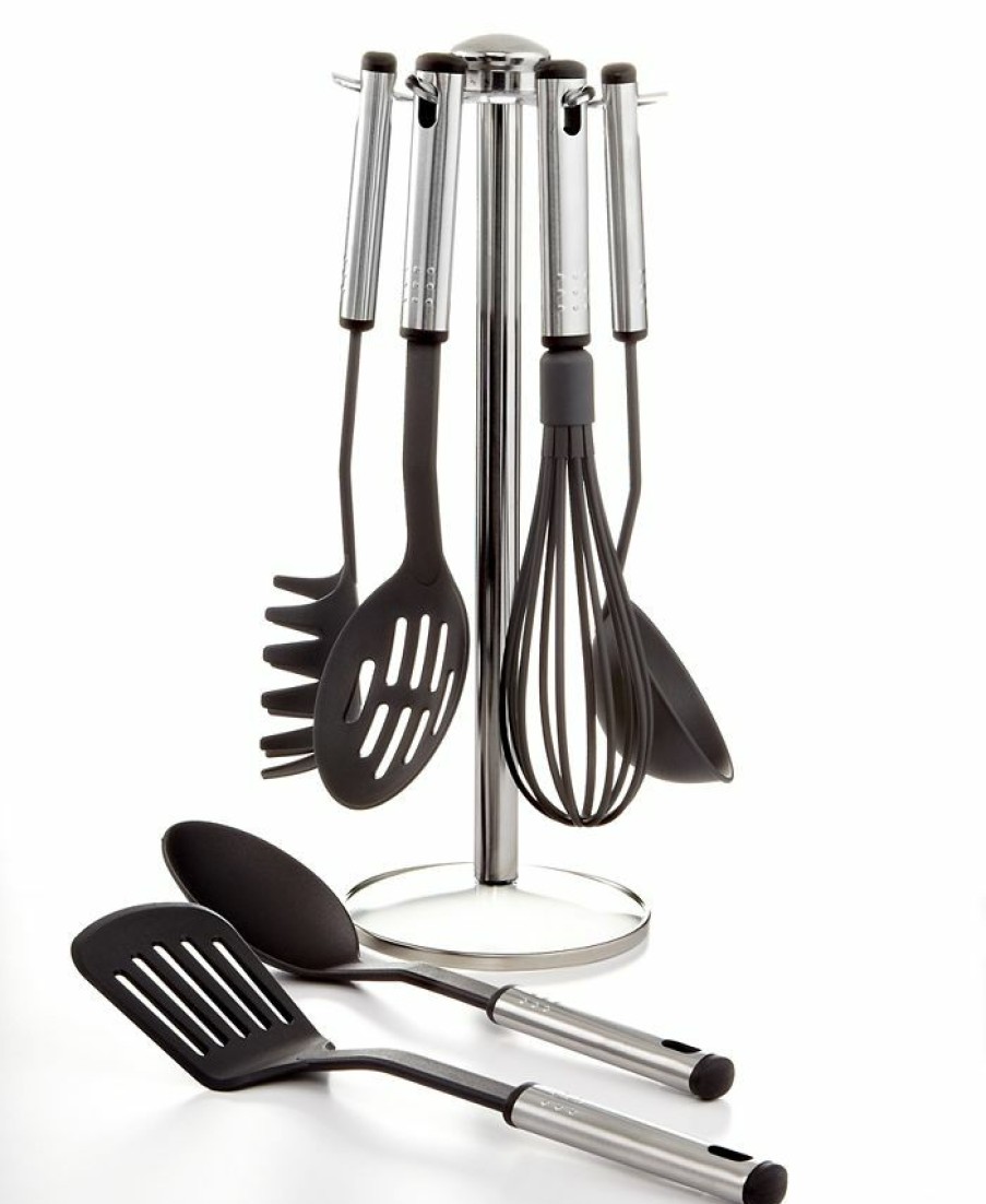 Kitchen * | Martha Stewart Collection 7 Piece Kitchen Utensil Set With Stand, Created For Macy'S