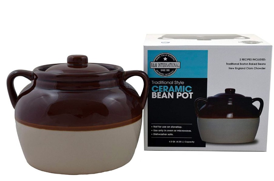 Cooks' Tools * | R&M International 4.5 Qt Ceramic Bean Pot