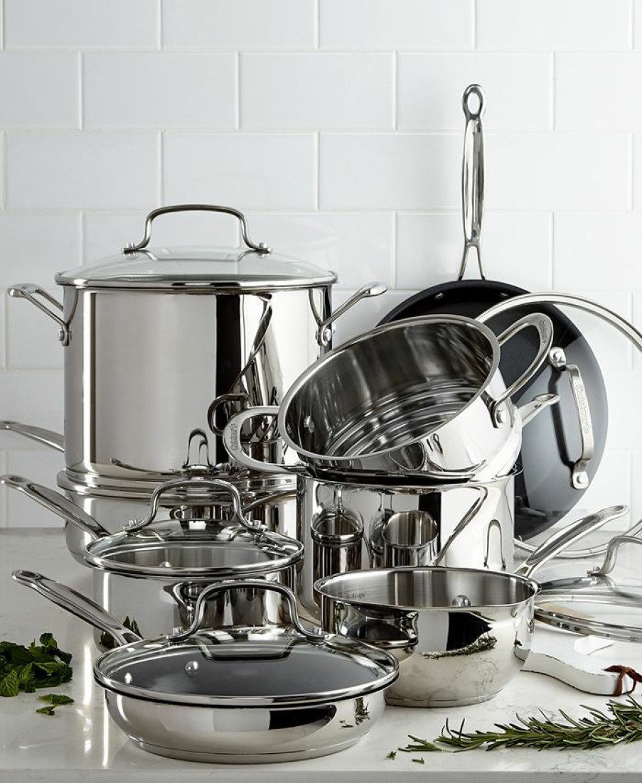 Kitchen * | Cuisinart Hef'S Classic 14-Pc. Cookware Set, Created For Macy'S Stainless Steel