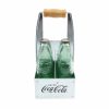 Glassware & Tabletop * | Tablecraft 1Oz Coca-Cola Salt & Pepper Shakers | Green Tinted Glass With Galvanized Rack