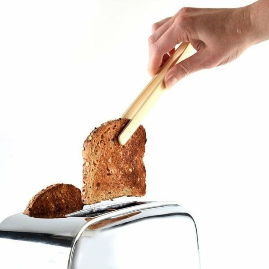 Cooks' Tools * | Norpro Bamboo Toast Tongs With Magnet | Set Of 2