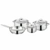 Kitchen * | Berghoff Essentials Comfort 7 Piece Stainless Steel Cookware Set Silver