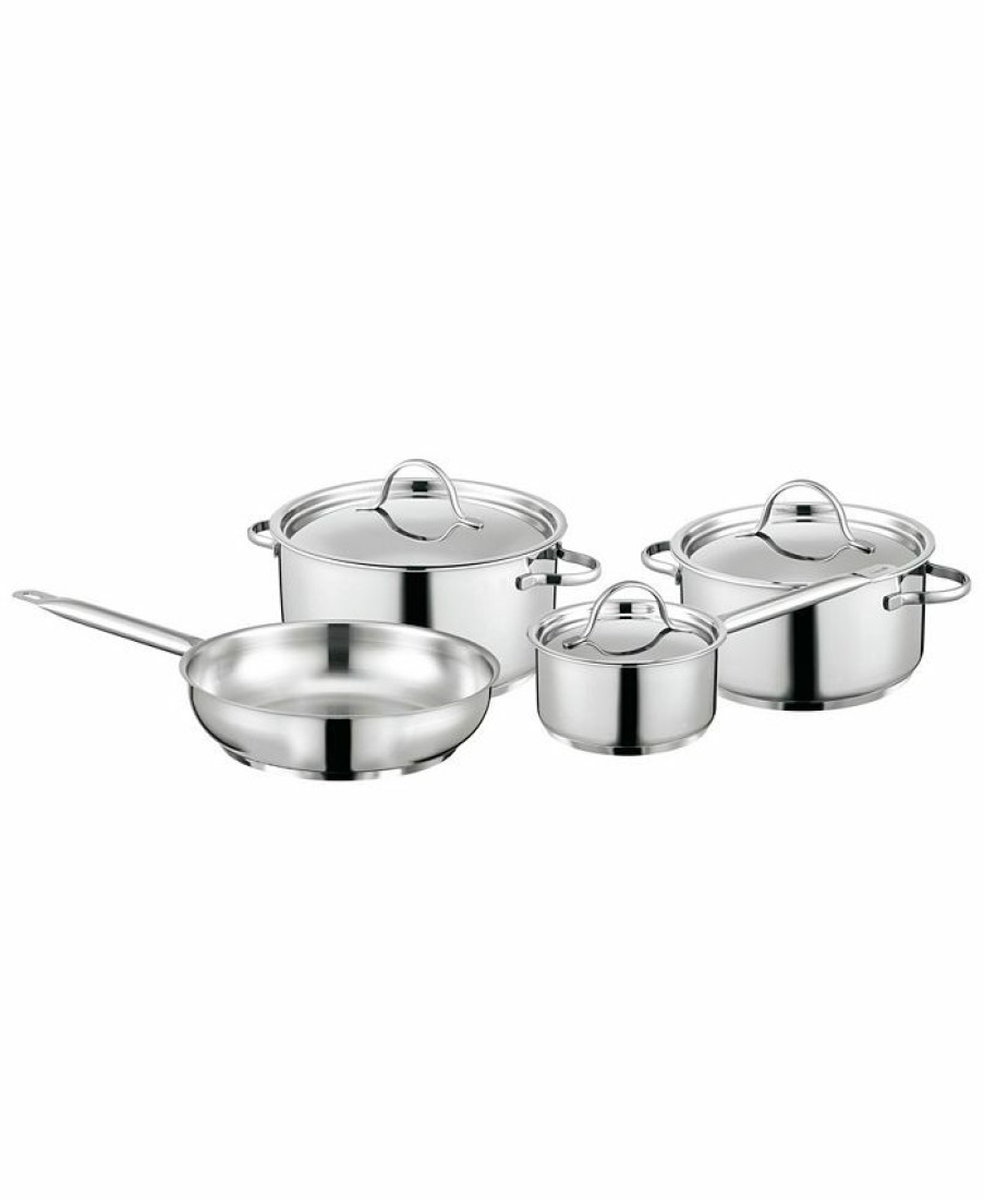 Kitchen * | Berghoff Essentials Comfort 7 Piece Stainless Steel Cookware Set Silver