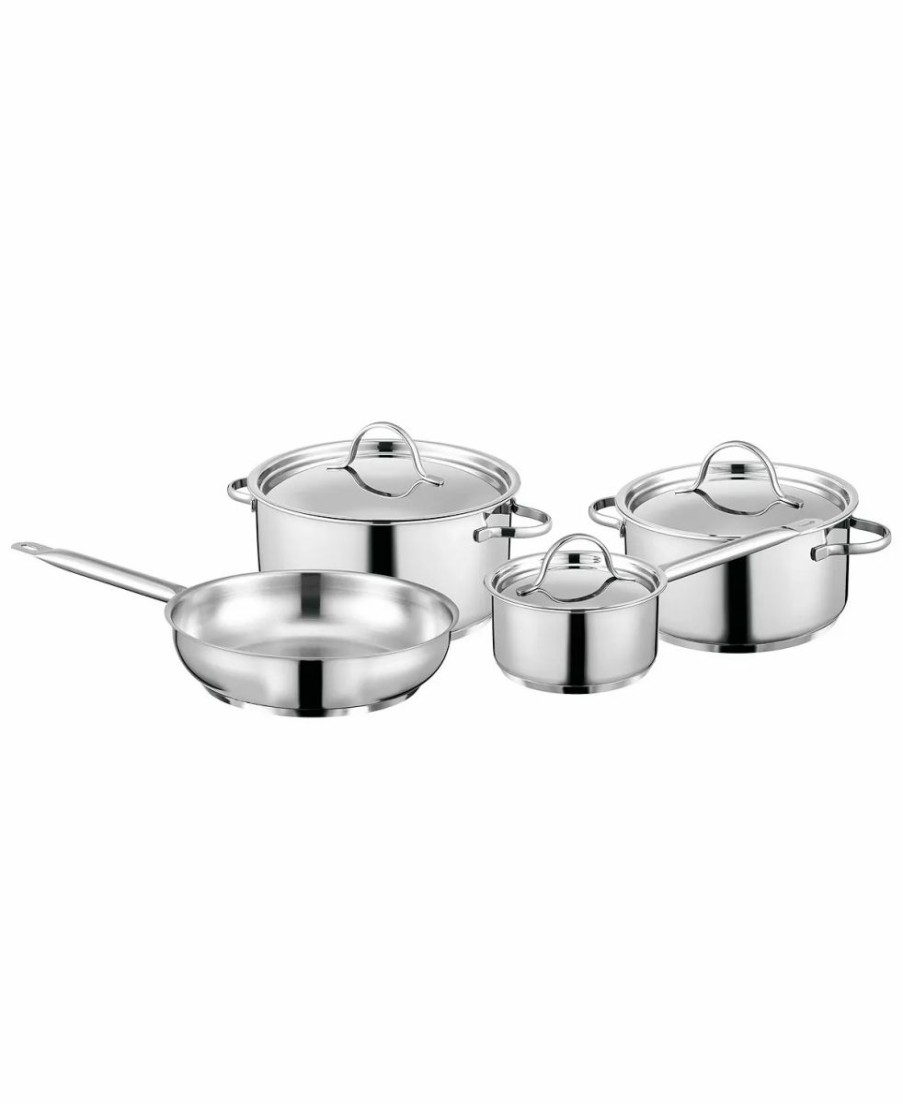 Kitchen * | Berghoff Essentials Comfort 7 Piece Stainless Steel Cookware Set Silver