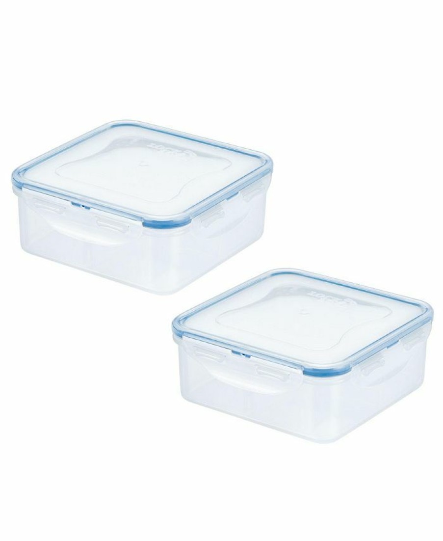 Kitchen * | Lock N Lock Easy Essentials 2-Pc. 29-Oz. Food Storage Containers Clear