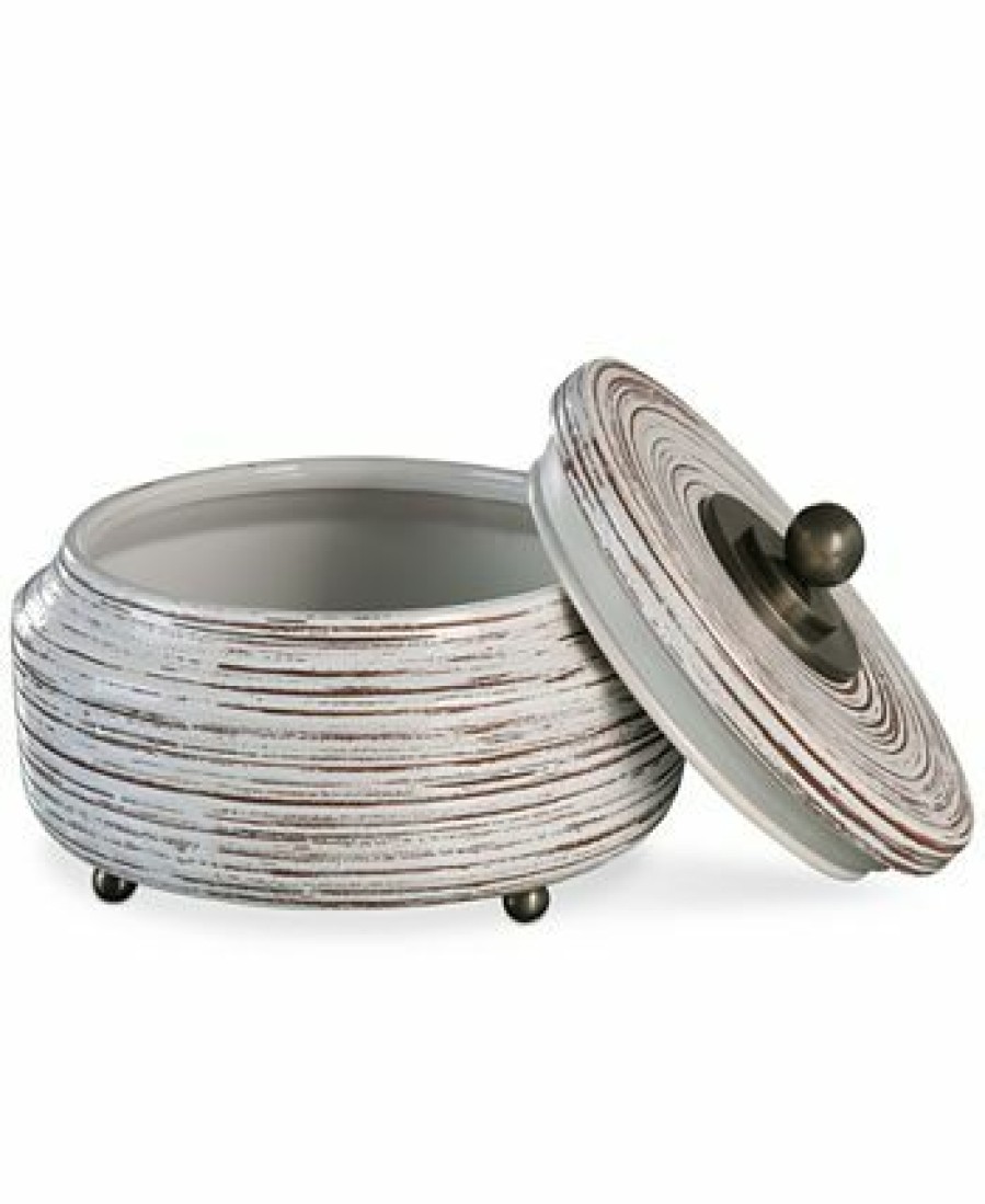 Misc_Gifts * | Uttermost Saltillo White Ceramic Box