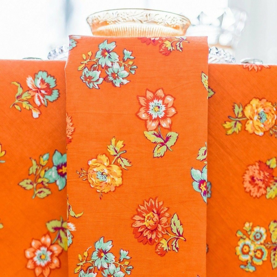 Glassware & Tabletop * | April Cornell Flower Toss Napkin (Set Of 4) | Terracotta