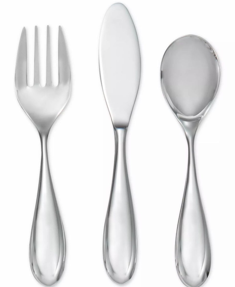 Kitchen * | Nambe Kibo Toddler Flatware Set Silver