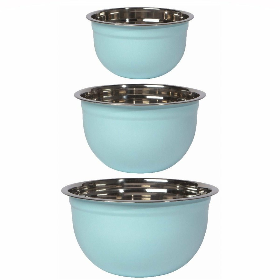 Cooks' Tools * | Danica Brands Now Designs By Danica Stainless Steel Mixing Bowls (Set Of 3) | Matte Robins Egg