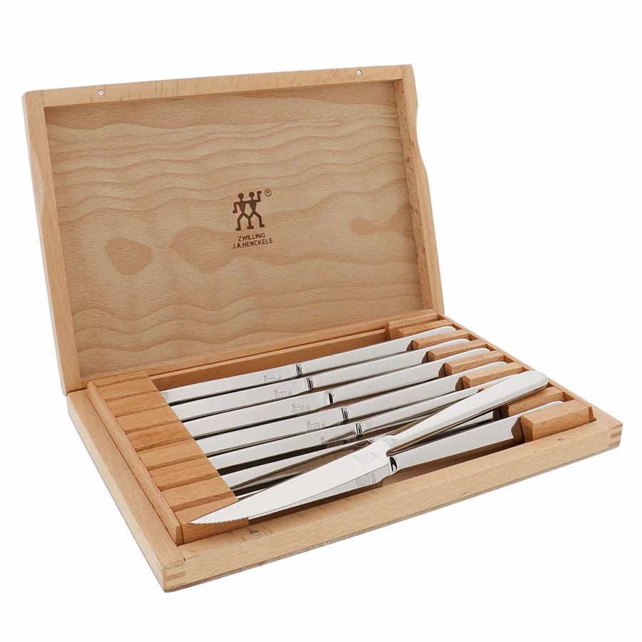 Kitchen * | Zwilling J.A. Henckels 8-Pc Steak Knife Set With Wood Presentation Case