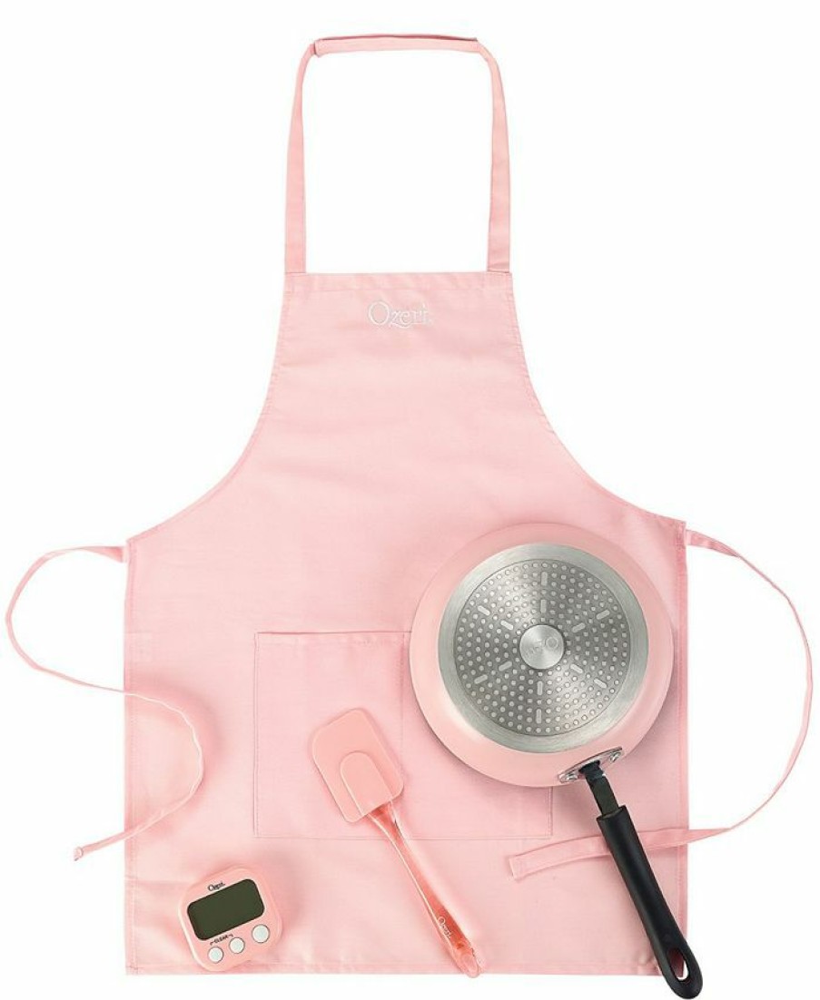 Kitchen * | Ozeri Junior Chef Cooking Essentials Set For Kids Pink