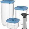 Kitchen * | Berghoff Leo Collection 4-Pc. Vacuum Food Storage Set Blue