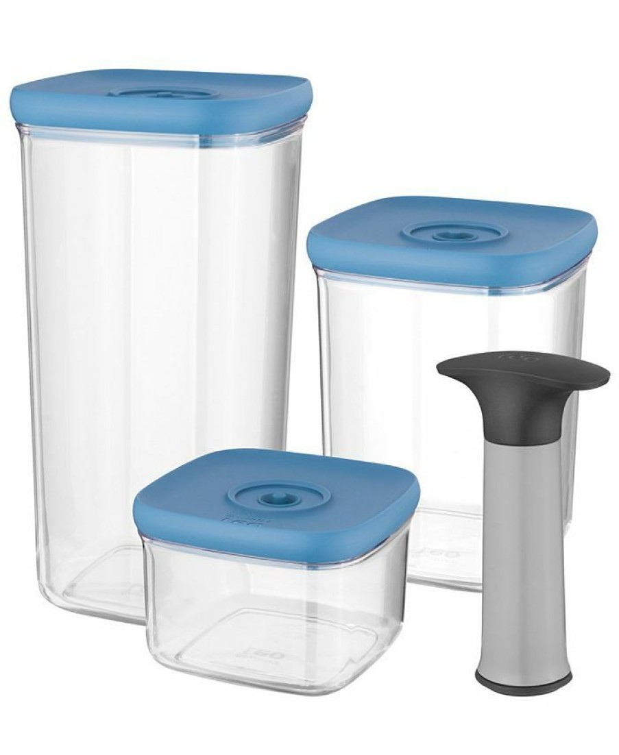 Kitchen * | Berghoff Leo Collection 4-Pc. Vacuum Food Storage Set Blue