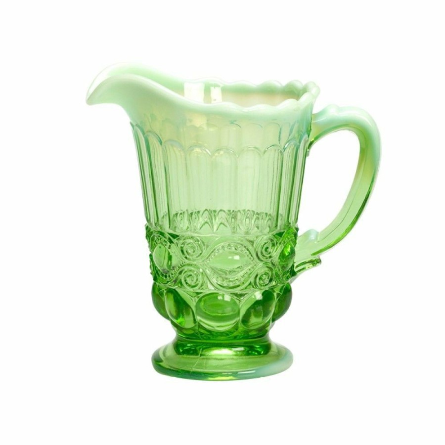 Glassware & Tabletop * | Mosser Glass Eye Winker 28Oz Pitcher | Green Opal