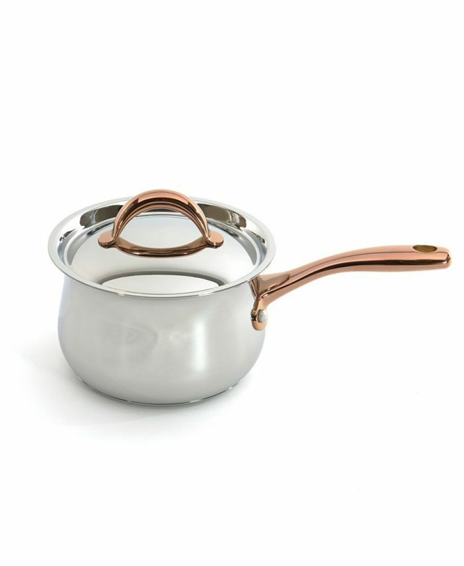 Kitchen * | Berghoff Uro Stainless Steel 6.25 Covered Saucepan Silver