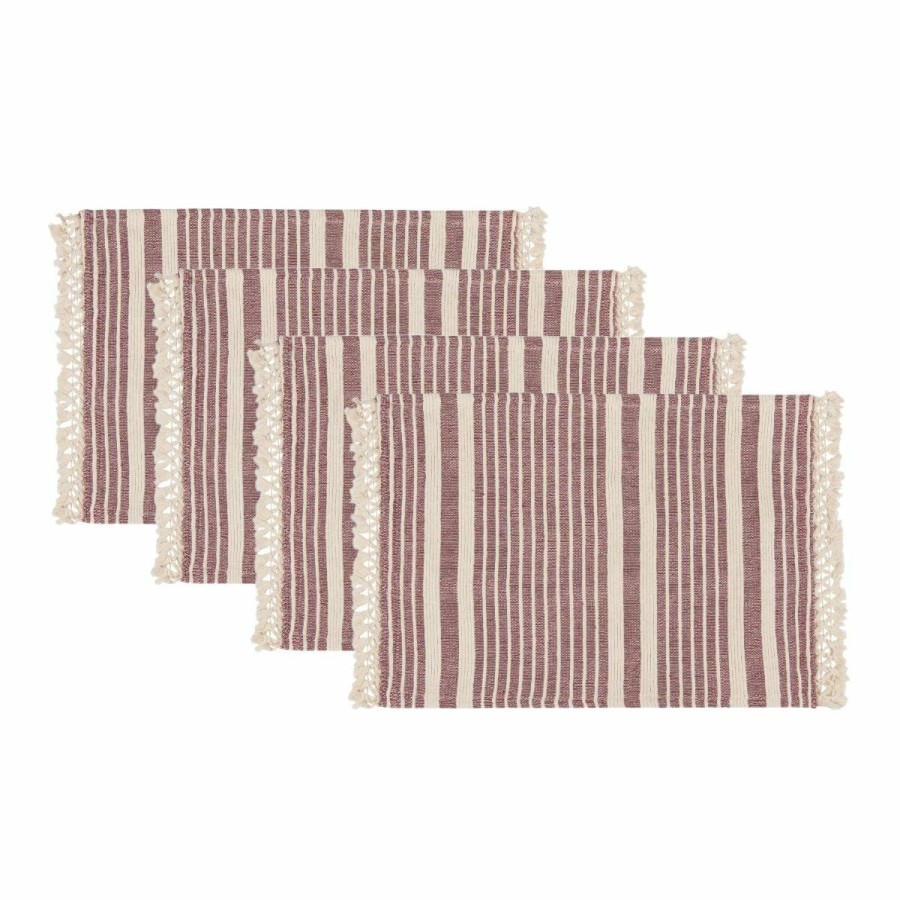 Glassware & Tabletop * | Danica Brands Danica Heirloom Piper Collection 13 X 19 Placemats (Set Of 4) | Wine