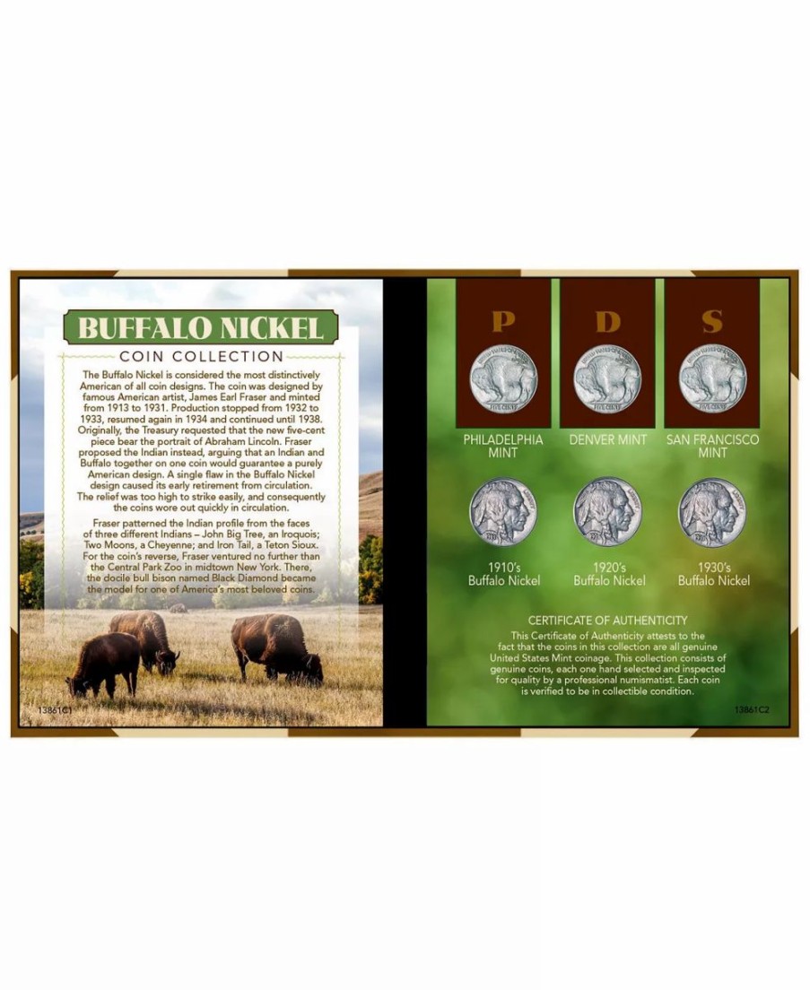 Misc_Gifts * | American Coin Treasures Buffalo Nickel Coin Set Multi