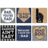 Kitchen * | Big Dot Of Happiness My Dad Is Rad Funny Father'S Day Party Decorations Drink Coasters Set Of 6 Blue