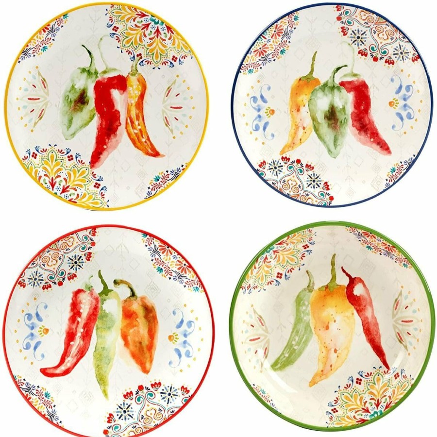 Glassware & Tabletop * | Certified International 8.75 Salad Plate (Set Of 4) | Sweet & Spicey