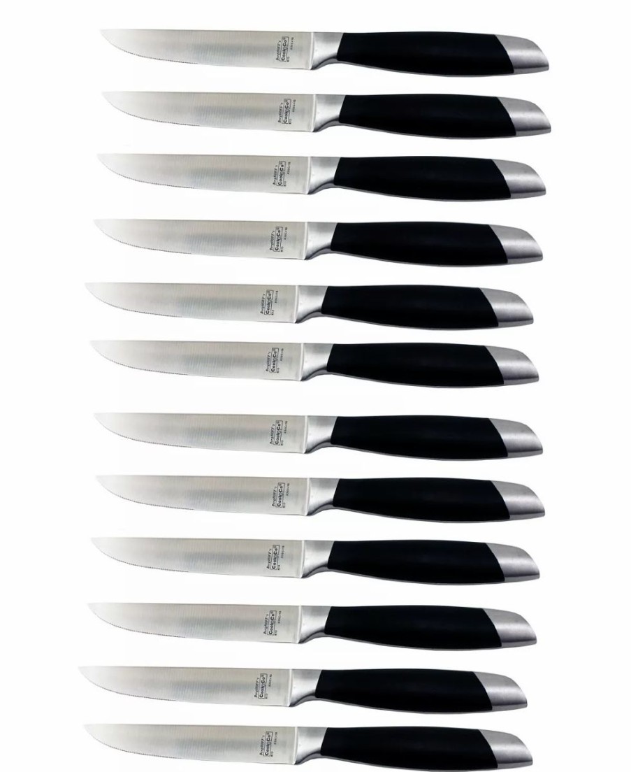 Kitchen * | Berghoff Geminis 12-Pc. Steak Knife Set Black