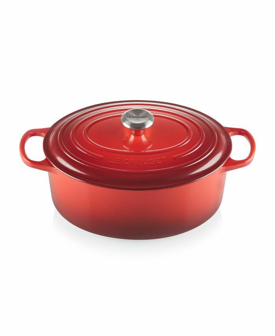 Kitchen * | Le Creuset 6.75-Qt. Signature Enameled Cast Iron Oval Dutch Oven