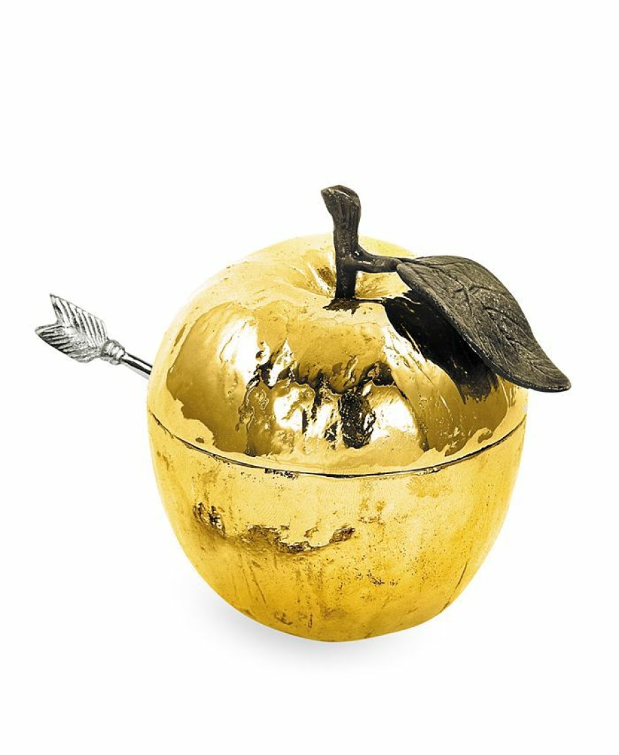 Misc_Gifts * | Michael Aram Gold Plated Apple Honey Pot