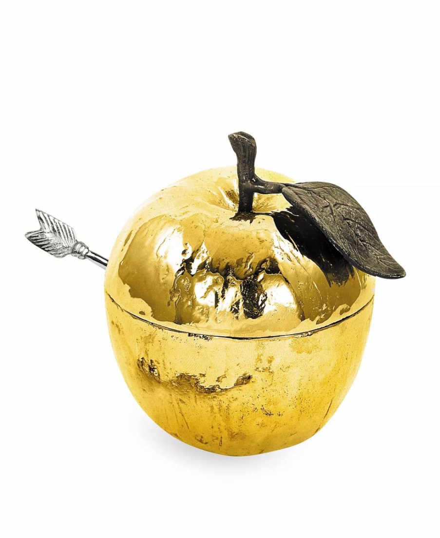 Misc_Gifts * | Michael Aram Gold Plated Apple Honey Pot