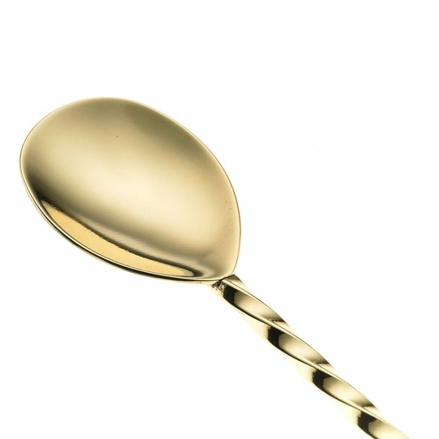 Glassware & Tabletop * | Mercer Barfly 11.8 Bar Spoon With Muddler | Gold Plated