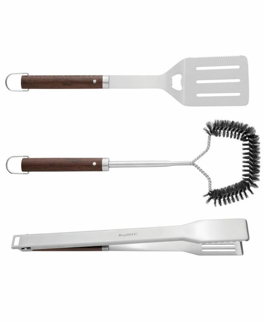 Kitchen * | Berghoff Essentials Collection 3-Pc. Bbq Set Silver, Brown