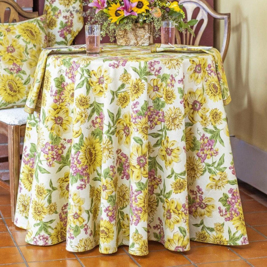 Glassware & Tabletop * | April Cornell 60 X 90 Primavera Dining Tablecloth | Natural