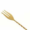 Glassware & Tabletop * | Mercer Barfly 19.6 Bar Spoon With Fork | Gold Plated