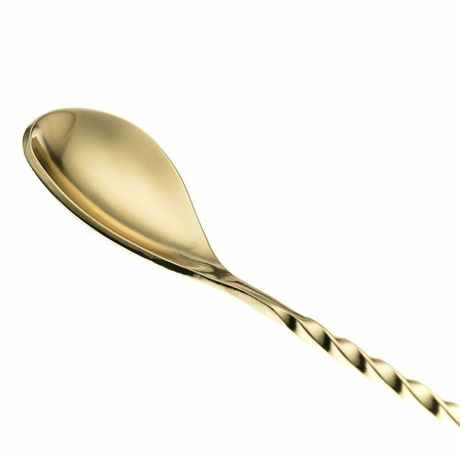 Glassware & Tabletop * | Mercer Barfly 19.6 Bar Spoon With Fork | Gold Plated