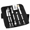 Kitchen * | Berghoff Cubo 6-Pc. Stainless Steel Bbq Set With Folding Bag Black