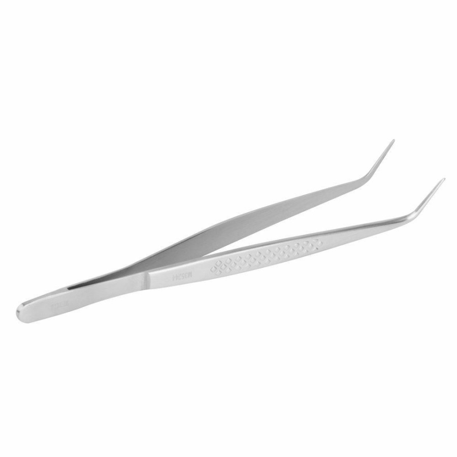 Cooks' Tools * | Mercer Culinary Curved Fine Tip Precision Plus Stainless Steel Plating Tongs | 6.125