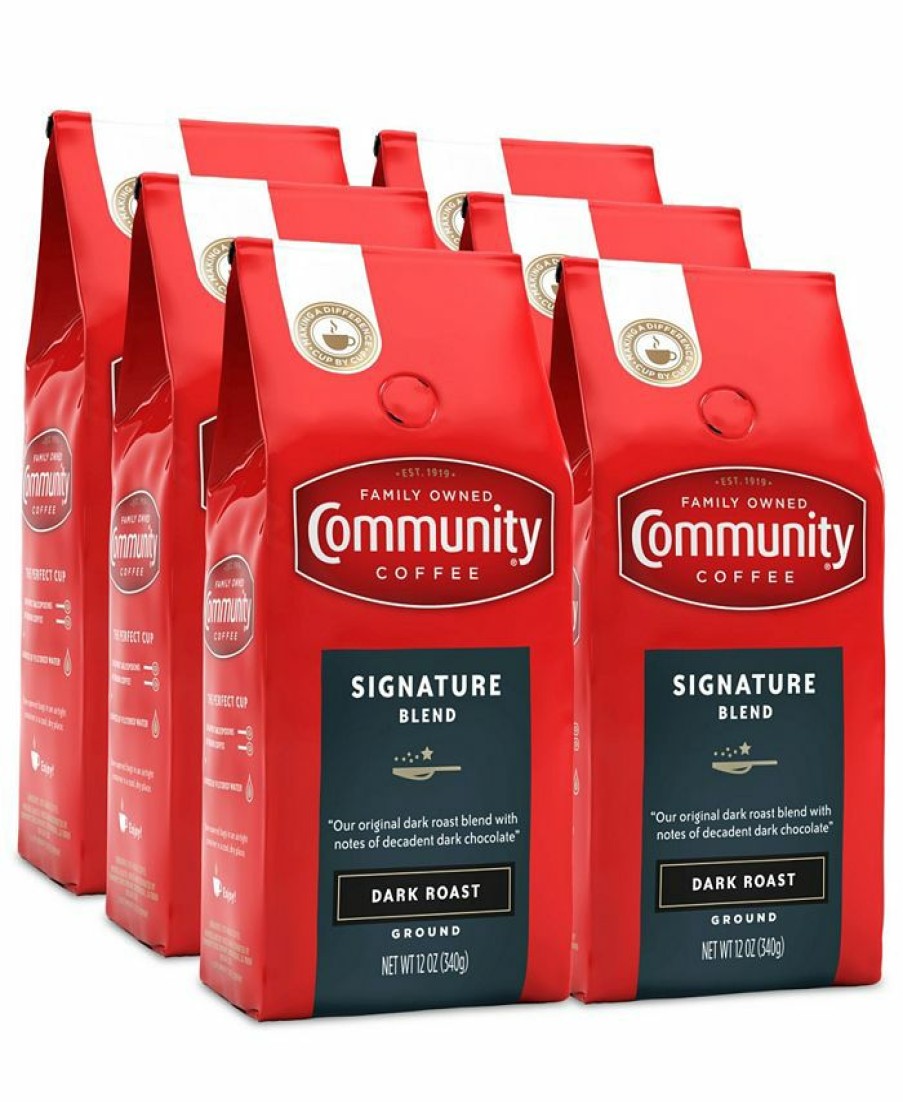 Kitchen * | Community Coffee Signature Blend Dark Roast Premium Ground Coffee, 12 Oz 6 Pack