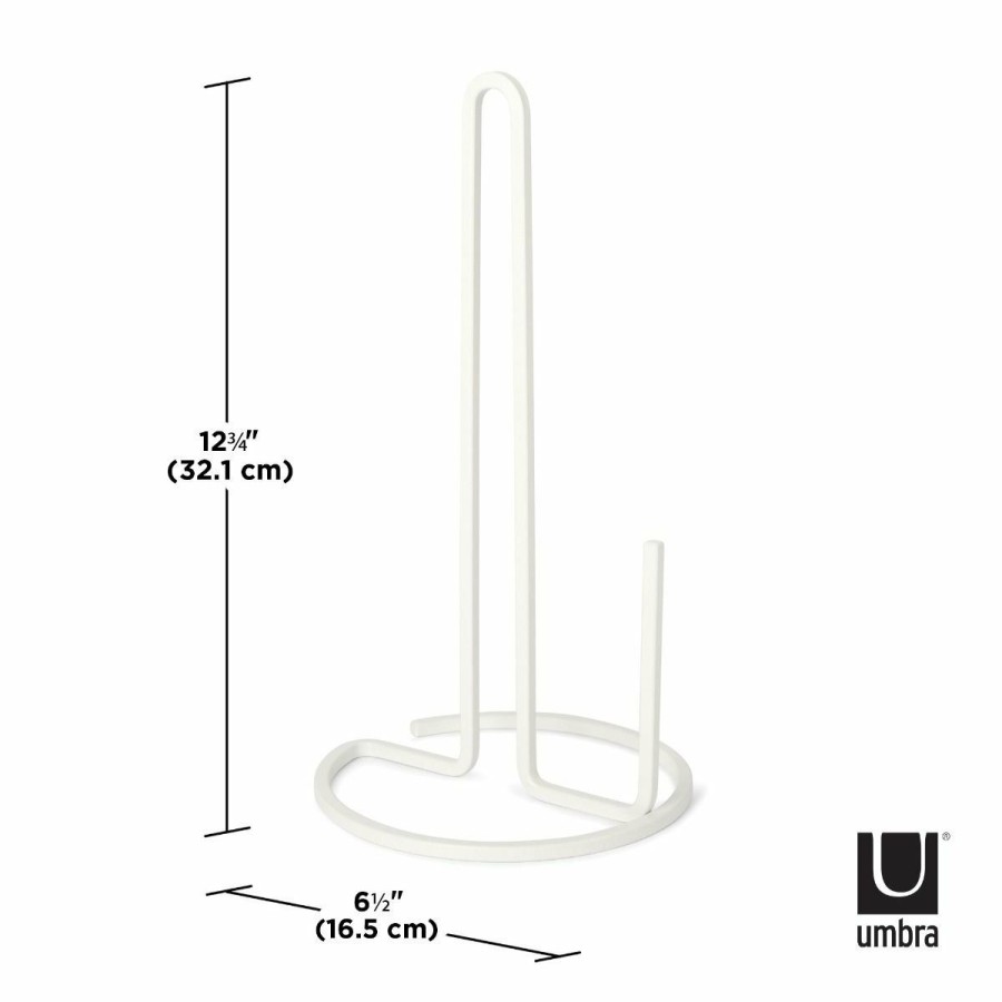 Glassware & Tabletop * | Umbra Squire Vertical Paper Towel Holder | White