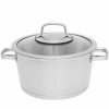 Kitchen * | Berghoff Manhattan 9-Qt Stainless Steel Covered Stockpot Silver