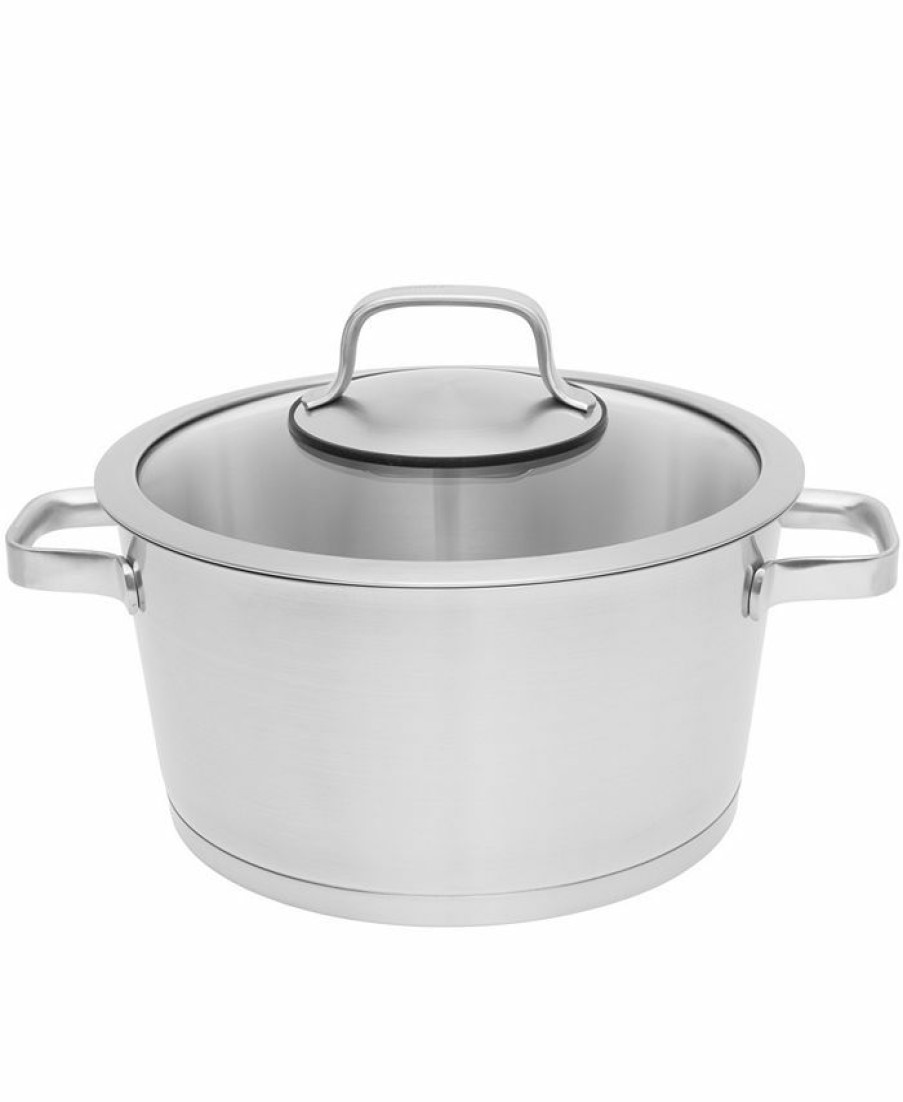 Kitchen * | Berghoff Manhattan 9-Qt Stainless Steel Covered Stockpot Silver