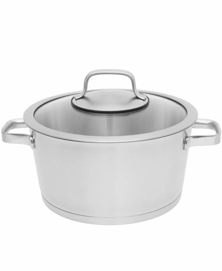 Kitchen * | Berghoff Manhattan 9-Qt Stainless Steel Covered Stockpot Silver