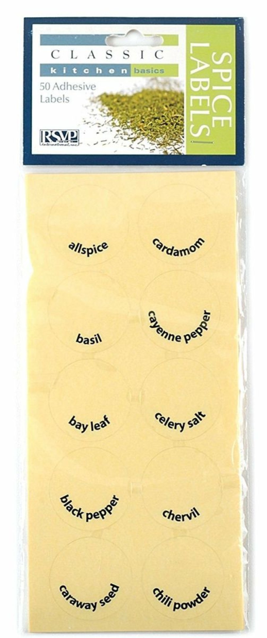 Cooks' Tools * | Rsvp International Rsvp Round Spice Label Set