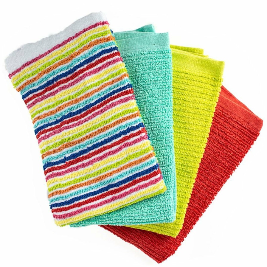 Glassware & Tabletop * | Fiesta Bar Mop Towels Set Of 4 | Multi Color