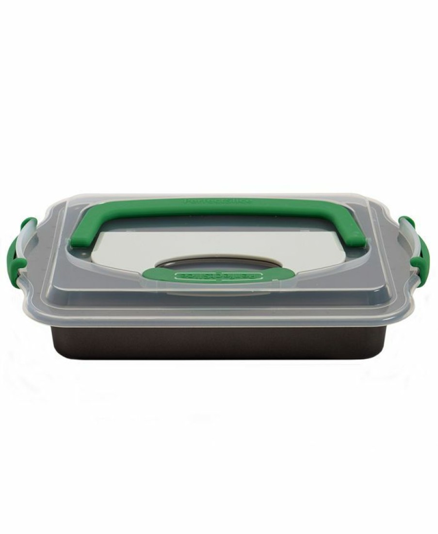 Kitchen * | Berghoff Perfect Slice Covered 9 13 Cake Pan With Cutting Tool Gray