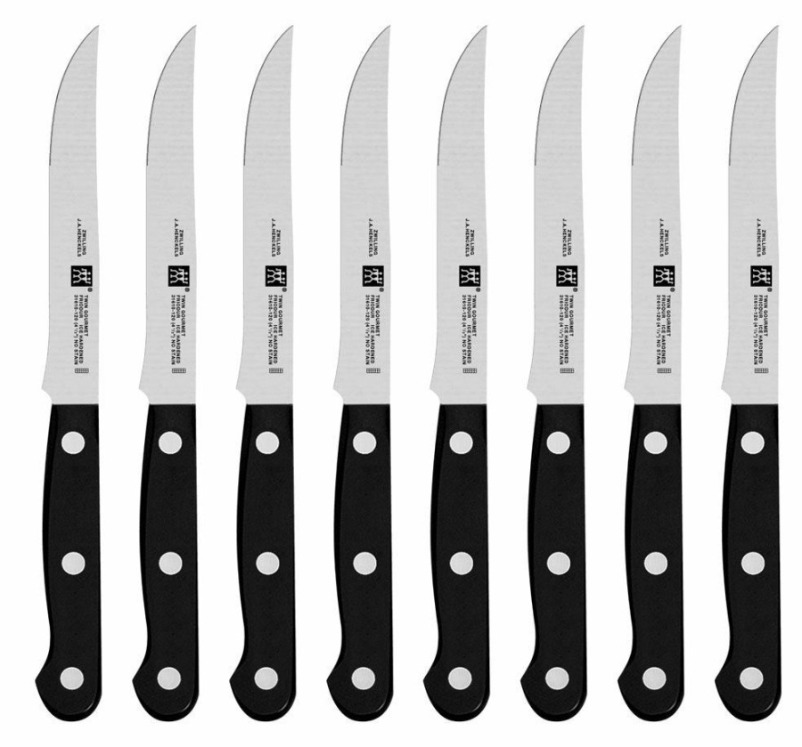 Knives * | Zwilling J.A. Henckels Twin Gourmet 9-Piece Steak Knife Set W/ Block