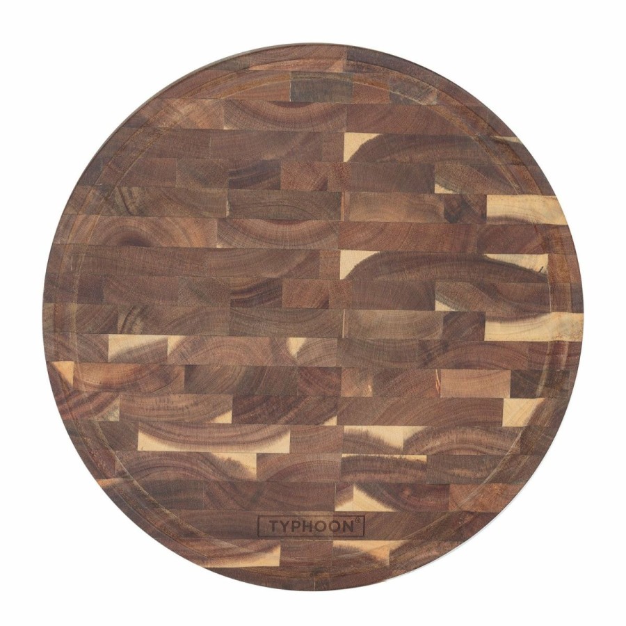 Knives * | Typhoon World Foods End Grain Round Chopping Board