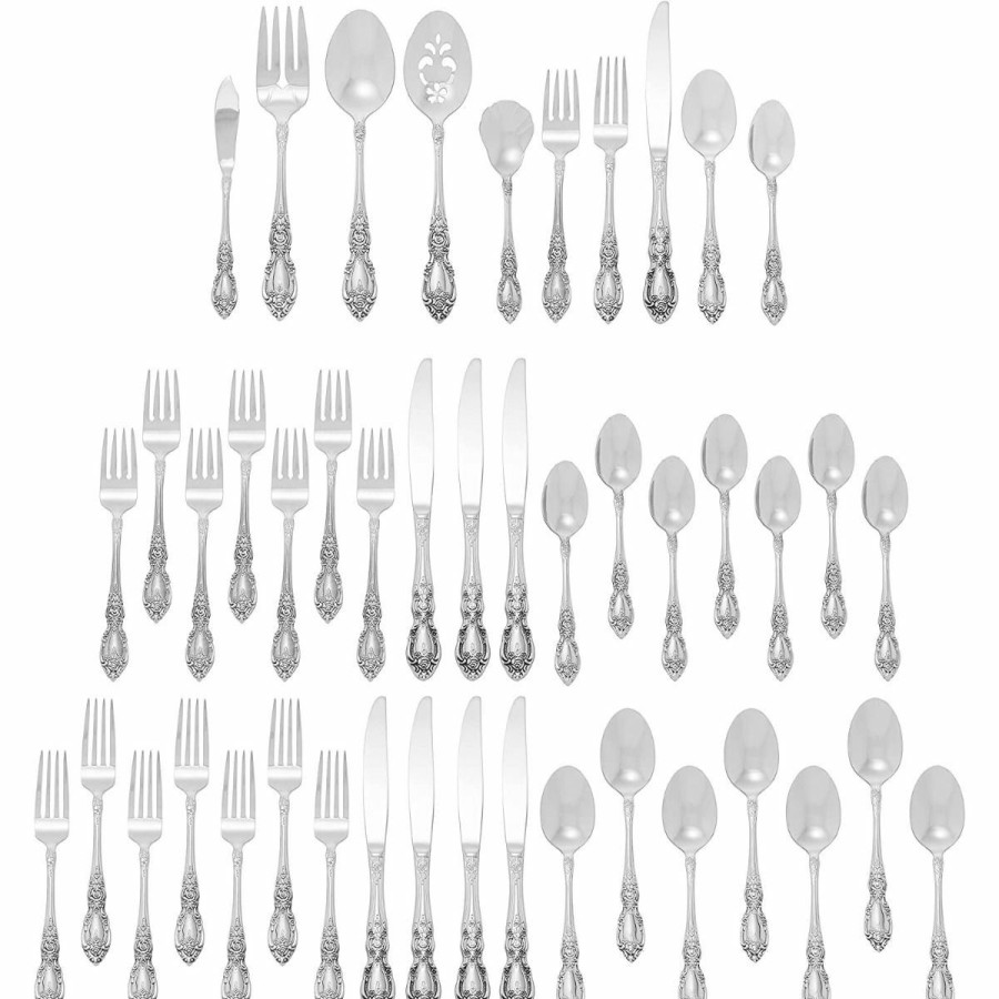 Glassware & Tabletop * | Oneida 18/0 Stainless Steel 45-Piece Flatware Set | Wordsworth