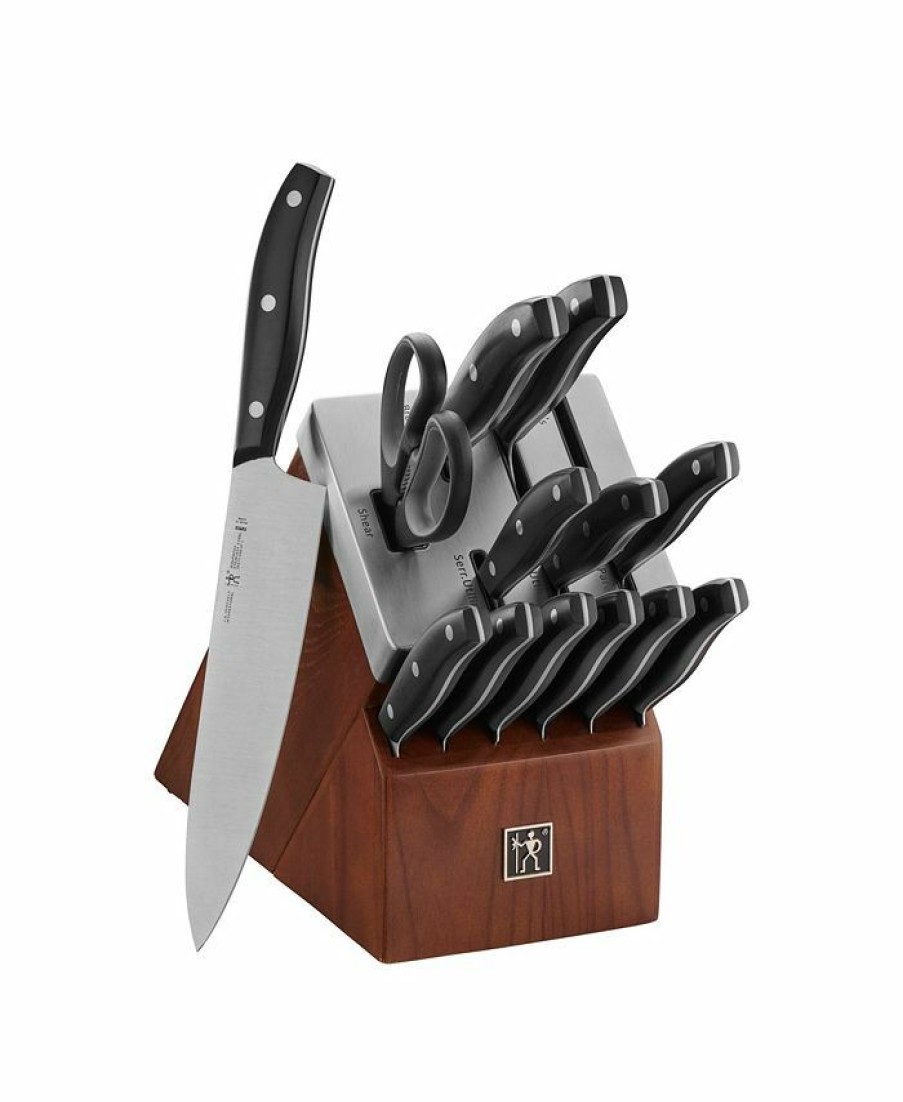 Kitchen * | J.A. Henckels International Definition 14-Pc. Self-Sharpening Cutlery Set Brown