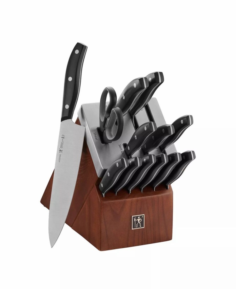 Kitchen * | J.A. Henckels International Definition 14-Pc. Self-Sharpening Cutlery Set Brown